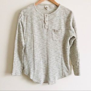 {Anthropologie} Three FeathersBrown/Green Henley
